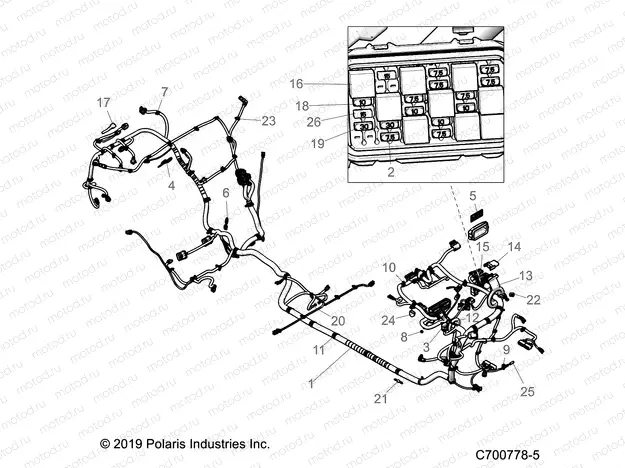 ELECTRICAL | ELECTRICAL, WIRE HARNESS - Z20P4L92AG/AP/LG (C700778-5)