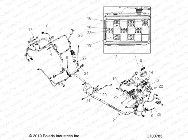 ELECTRICAL | ELECTRICAL, WIRE HARNESS - Z20P4L92BG/BP (C700783)
