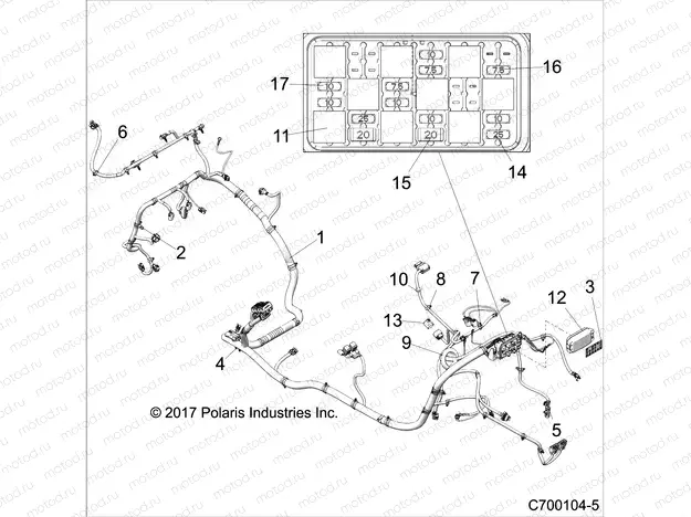 ELECTRICAL | ELECTRICAL, WIRE HARNESS - Z20S1E99AG/AK/BG/BK (C700104-5)