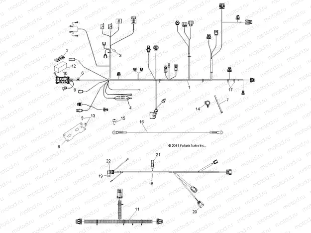 ELECTRICAL | ELECTRICAL, WIRE HARNESSES - R13TH76/7E ALL OPTIONS (49RGRHARNESS12800XP)