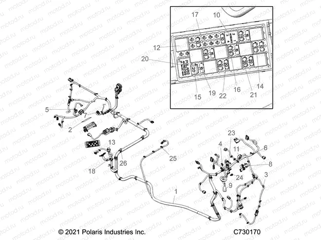 ELECTRICAL | ELECTRICAL, WIRE HARNESSES - R22M4U57B5 (C730170)