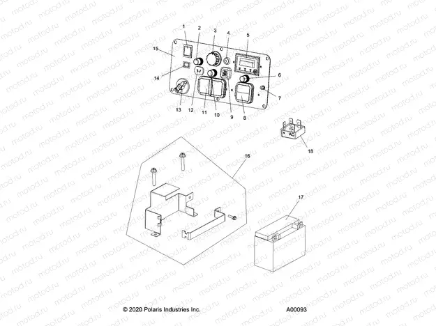 ELECTRICAL PANEL and BATTERY - P20GDGENA (A00093) | ELECTRICAL PANEL and BATTERY - P20GDGENA (A00093)