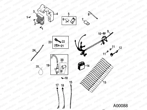 ELECTRICAL PARTS - A20YAP20A4/N4/CA4 (A00088) | ELECTRICAL PARTS - A20YAP20A4/N4/CA4 (A00088)