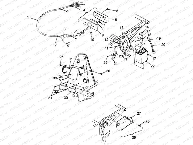 ELECTRICAL/TAILLIGHT Sport 400L W97BA38C and Trail Blazer W97BA25C (4940124012C004) | ELECTRICAL/TAILLIGHT Sport 400L W97BA38C and Trail Blazer W97BA25C (4940124012C004)