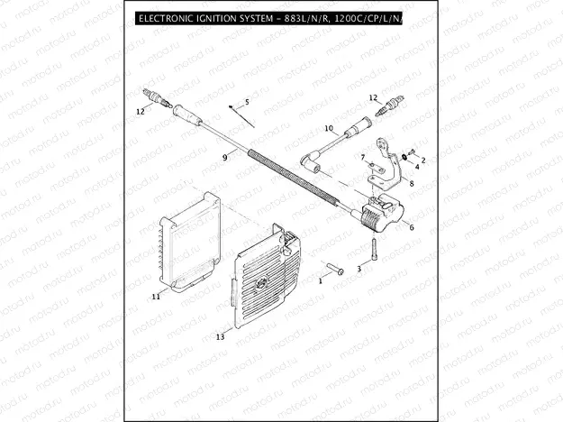 ELECTRONIC IGNITION SYSTEM - 883L/N/R, 1200C/CP/L/N/X