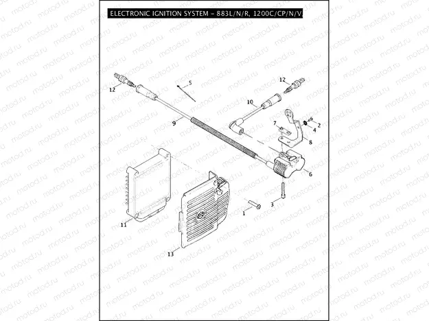 ELECTRONIC IGNITION SYSTEM - 883L/N/R, 1200C/CP/N/V/X