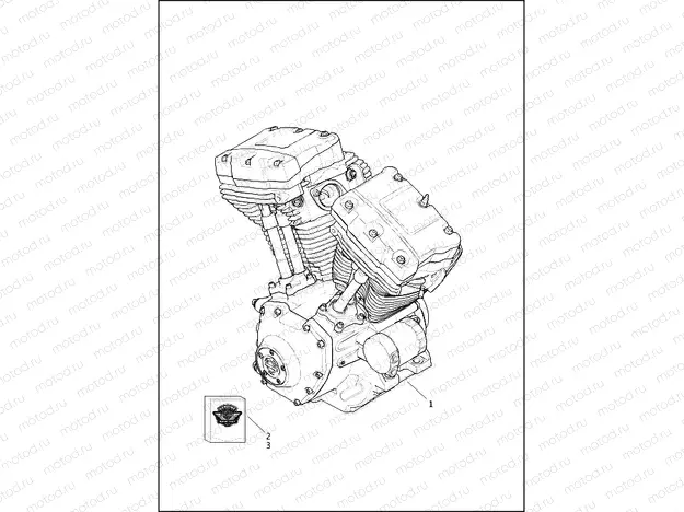 ENGINE ASSEMBLY, TWIN-COOLEDâ¢ - TWIN CAM 103â¢