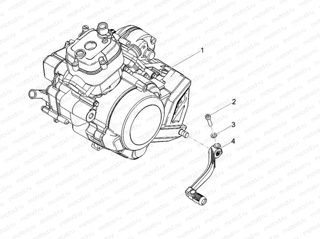 Engine-Completing part-Lever