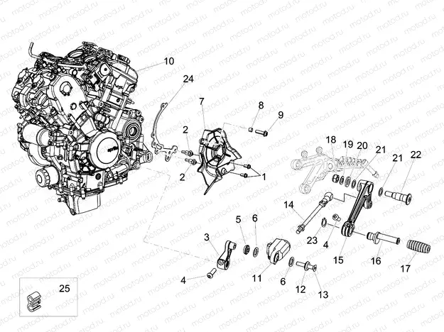 Engine-Completing part-Lever