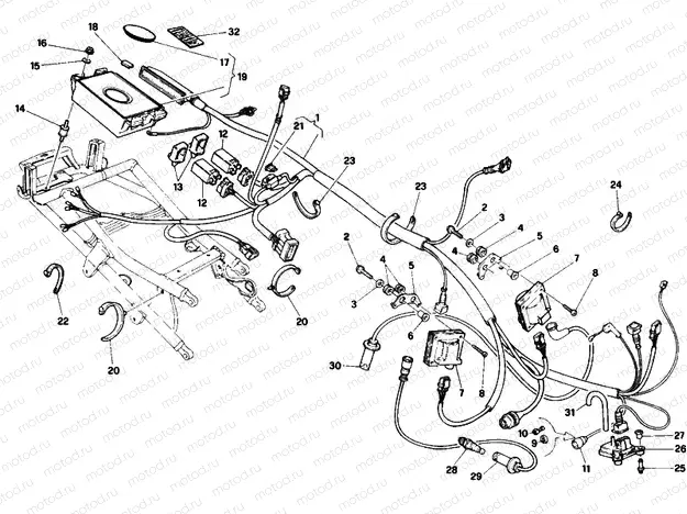 ENGINE CONTROL UNIT DMM 003097> » HANDLE BAR