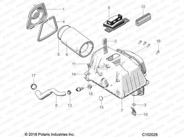 ENGINE | ENGINE, AIR INTAKE - A20SXD95A9/E95AG (C102028)