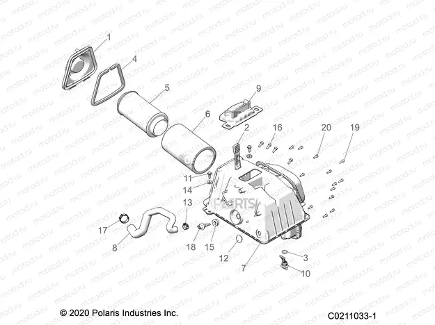 ENGINE | ENGINE, AIR INTAKE - A21SGE95AK (C0211033-1)