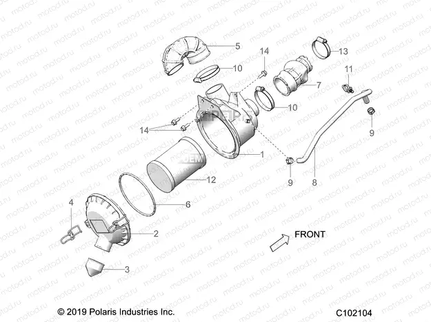 ENGINE | ENGINE, AIR INTAKE - A23HBE07B2 (C102104)