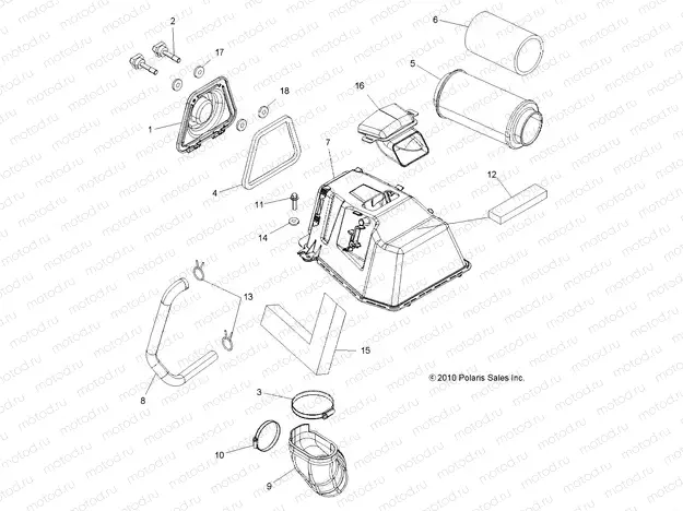 ENGINE | ENGINE, AIR INTAKE (Built 10/22/10 and Before) - A11ZX55AK/AL/AT/AX (49ATVAIRINTAKE10SPXP550)