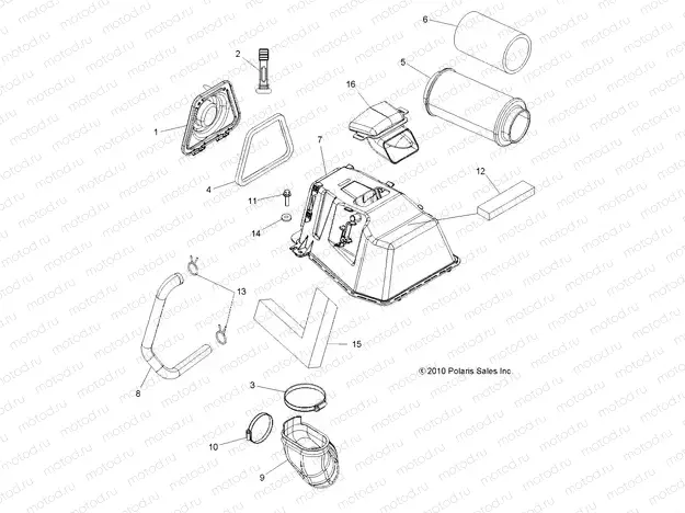ENGINE | ENGINE, AIR INTAKE (Built 10/23/10 and After) - A11TN55FA (49ATVAIRINTAKE11SP550)