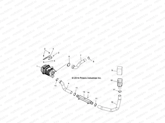 ENGINE | ENGINE, AIR INTAKE DUCTING - R14WH9EMD (49RGRAIRINTAKEDCTG14HIP)