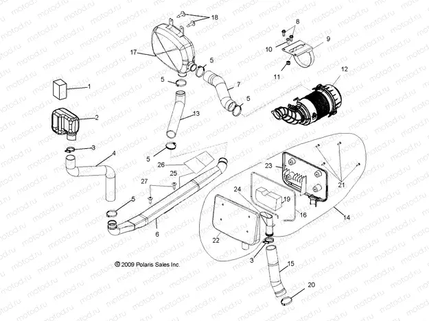 ENGINE | ENGINE, AIR INTAKE - R10TH76/TY76 ALL OPTIONS (49RGRAIRINTAKE10800)