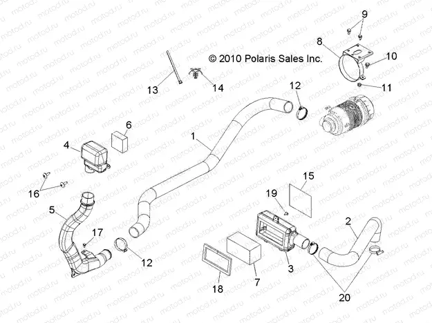 ENGINE | ENGINE, AIR INTAKE - R13RH45AG (49RGRAIRINTAKE11400HO)