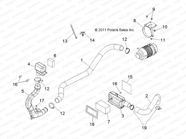 ENGINE | ENGINE, AIR INTAKE - R13WH50AG/AH/AR/AX (49RGRAIRINTAKE12500CREW)