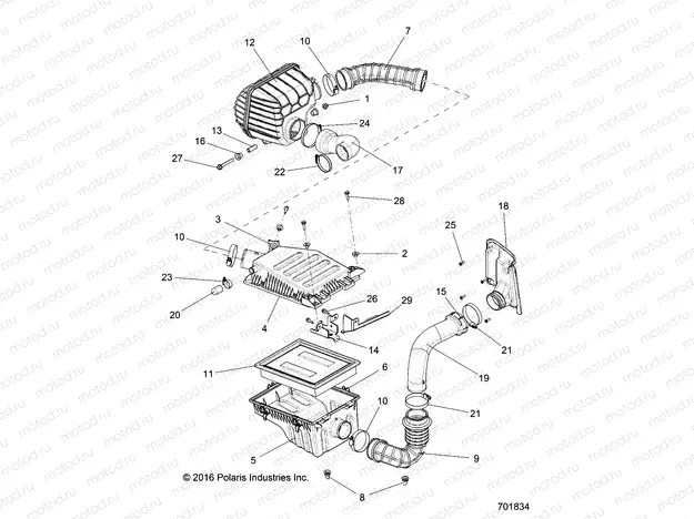 ENGINE | ENGINE, AIR INTAKE - R16RVAD1A1 (701834)