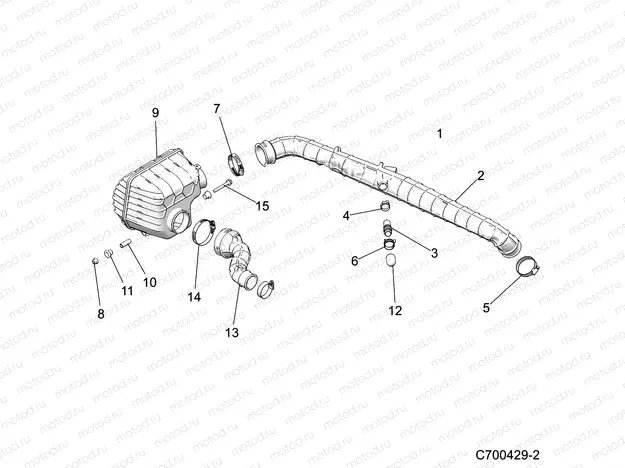 ENGINE | ENGINE, AIR INTAKE, REAR - D21BBPD4B4 (C700429-2)