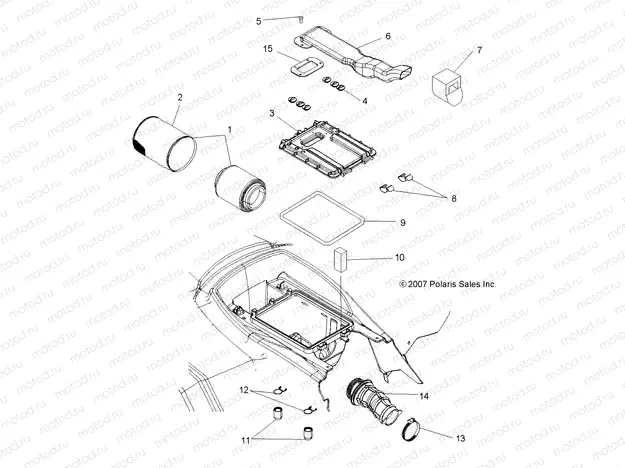 ENGINE | ENGINE, AIR INTAKE SYSTEM - A10LB27AA (49ATVAIRBOX08SP300)