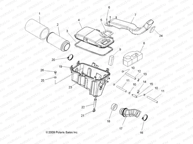 ENGINE | ENGINE, AIR INTAKE SYSTEM - A11DH50AX/AZ (49ATVAIRBOX10SP500TRG)