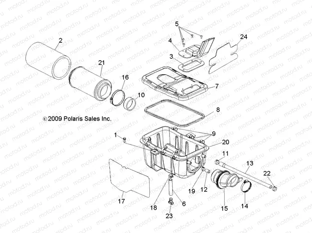 ENGINE | ENGINE, AIR INTAKE SYSTEM - A12EA32FA (49ATVAIRBOX10TBLZR)