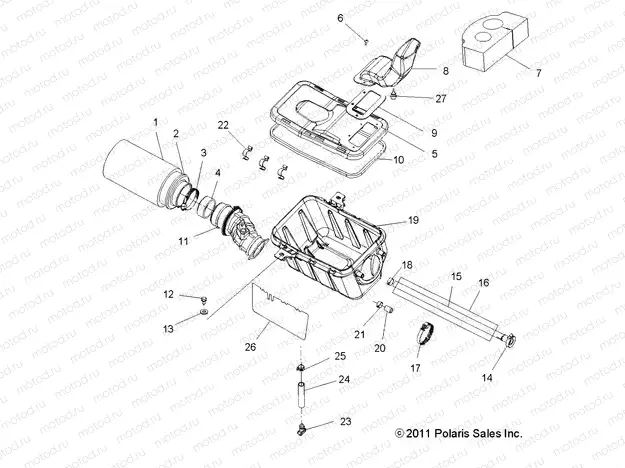 ENGINE | ENGINE, AIR INTAKE SYSTEM - A12MH76AD/AX/AZ (49ATVAIRBOX12SP800)