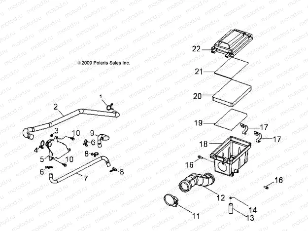 ENGINE | ENGINE, AIR INTAKE SYSTEM - A13KA05AD/AF (49ATVAIRBOX10OUT50)