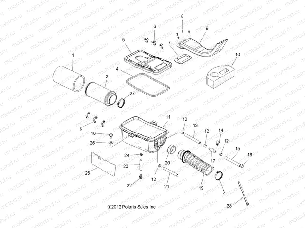 ENGINE | ENGINE, AIR INTAKE SYSTEM - A14MH46AA/AH/MS46AA (49ATVAIRBOX13HAWK)