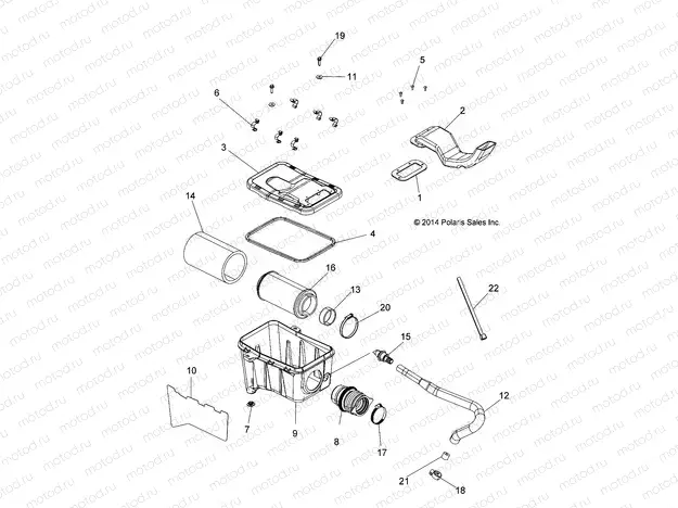 ENGINE | ENGINE, AIR INTAKE SYSTEM - A15SEE57AA/AC/AJ (49ATVAIRBOX1570EPS)