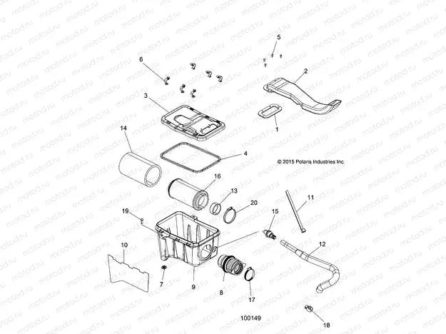 ENGINE | ENGINE, AIR INTAKE SYSTEM - A16SUC57C1 (100149)