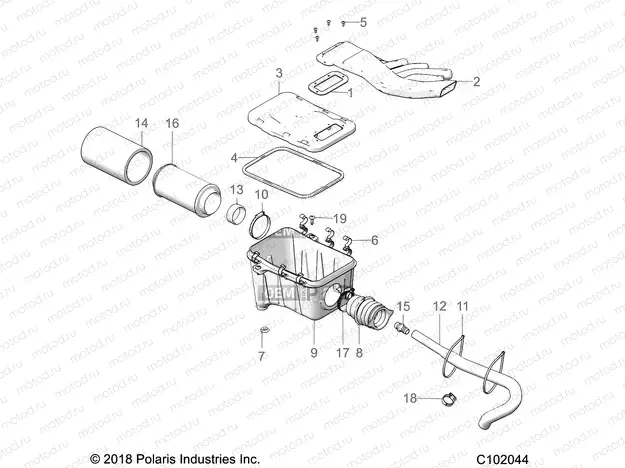 ENGINE | ENGINE, AIR INTAKE SYSTEM - A19SWE57F1 (C102044)