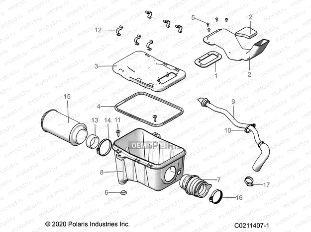 ENGINE | ENGINE, AIR INTAKE SYSTEM - A21SEE57K2 (C0211407-1)