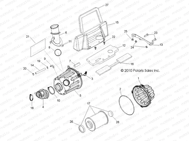 ENGINE | ENGINE, AIR INTAKE SYSTEM - R12VE76FX/FI (49RGRAIRBOX11RZRS)