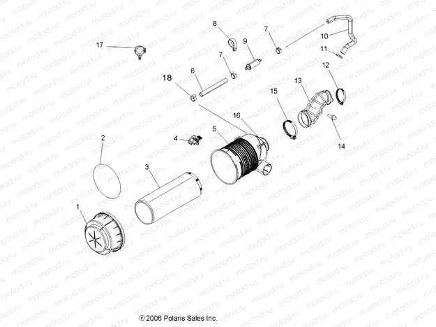 ENGINE | ENGINE, AIR INTAKE SYSTEM - R13RH50AG/AH/AM/AR (49RGRAIRBOX13500)