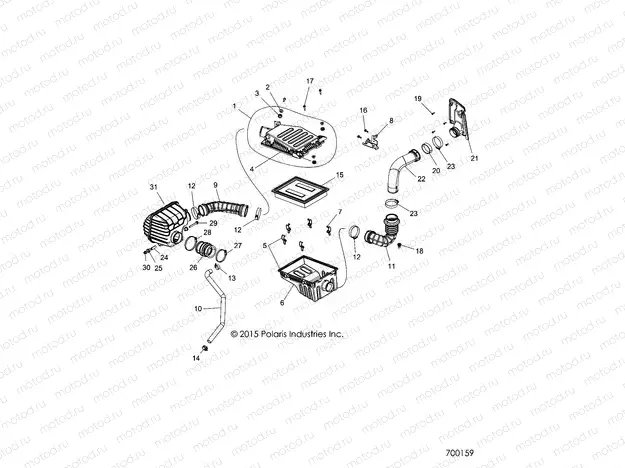 ENGINE | ENGINE, AIR INTAKE SYSTEM - R15RTA57AA/BA/AR/AC/EAU (700159)