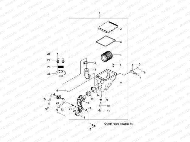 ENGINE | ENGINE, AIR INTAKE SYSTEM - R15YAV17AA/AF/BA/BF (49RGRAIRBOX15RZR170)