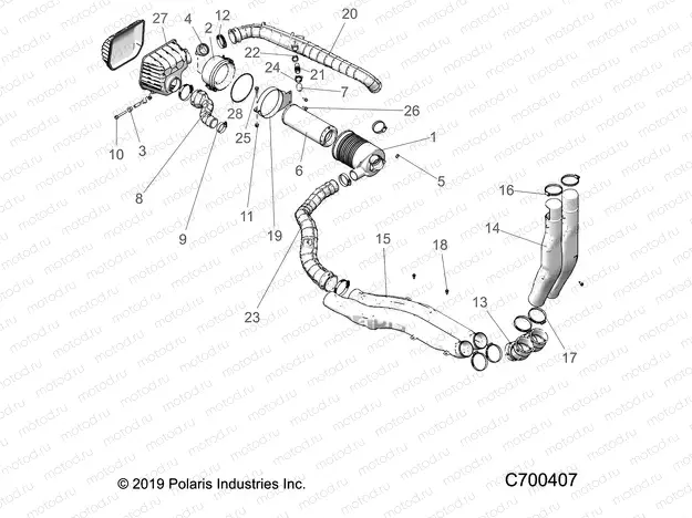 ENGINE | ENGINE, AIR INTAKE SYSTEM -  R20RRED4J1 (C700407)