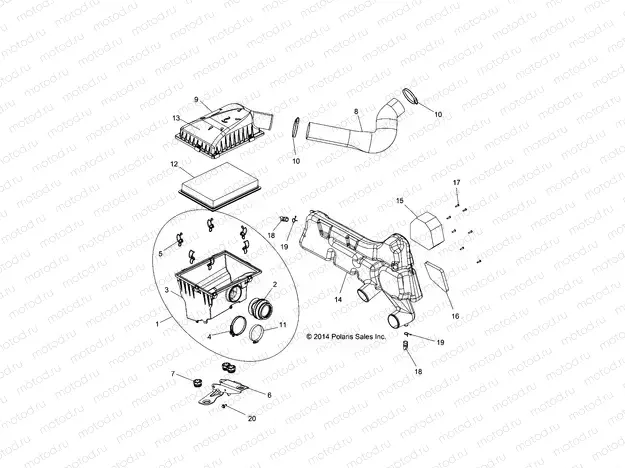 ENGINE | ENGINE, AIR INTAKE SYSTEM - Z15VHA57FJ (49RGRAIRBOX15570EU)