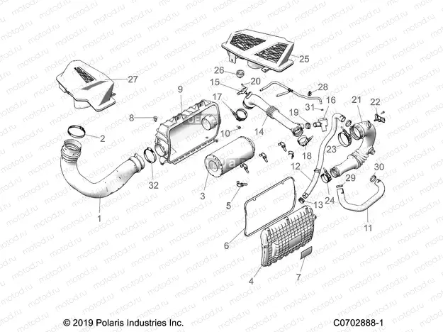 ENGINE | ENGINE, AIR INTAKE SYSTEM - Z21R4E92AG/AS/BG/BS (C0702888-1)