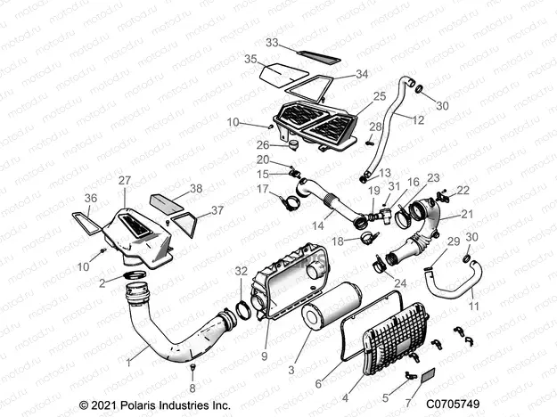 ENGINE | ENGINE, AIR INTAKE SYSTEM - Z23GAD92A/92B (C0705749)