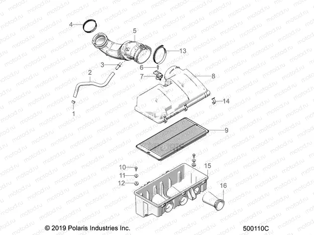 ENGINE | ENGINE, AIR INTAKE - T21AAPHD/RHB/SHD/THD ALL OPTIONS (500110C)