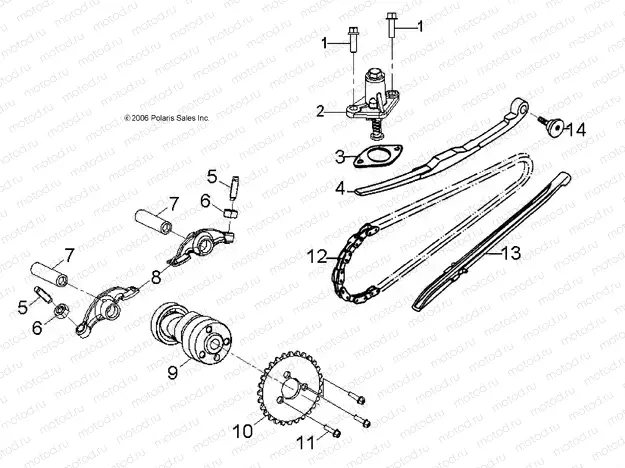 ENGINE | ENGINE, CAM CHAIN - A22YAF11B5/N5 (49ATVCAMCHAIN07OTLW90)