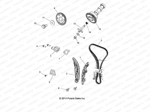 ENGINE | ENGINE, CAM CHAIN AND SPROCKET - R15RMA32FA (49ATVCAMCHAIN14SP325)