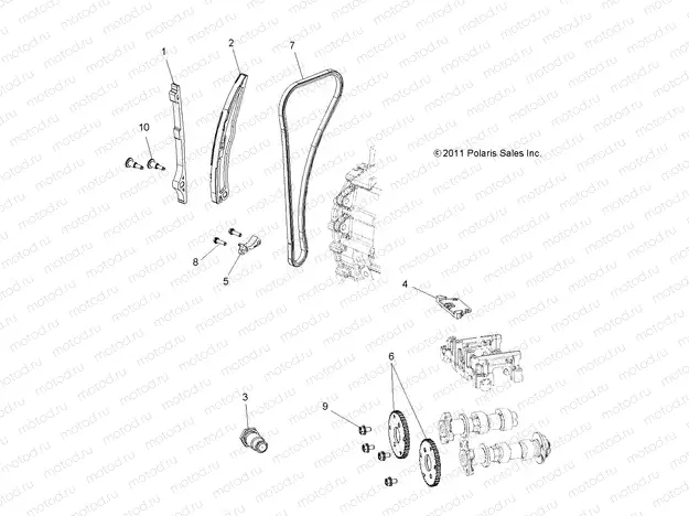 ENGINE | ENGINE, CAM CHAIN and SPROCKET - R19RCA57A1/A4/B1/B4 (49RGRCAM12RZR570)