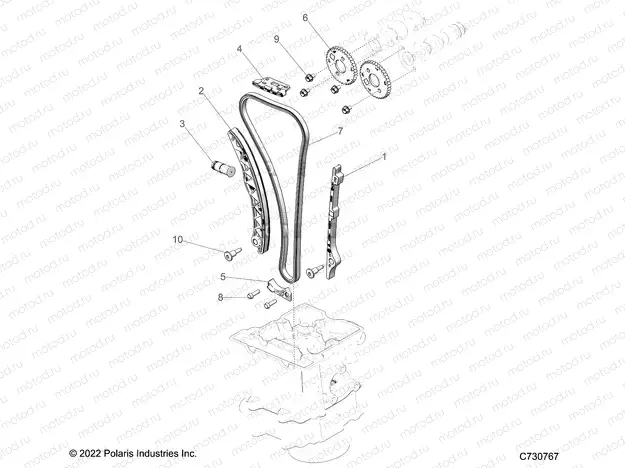 ENGINE | ENGINE, CAM CHAIN and SPROCKET - R23MAE57DX (C730767)