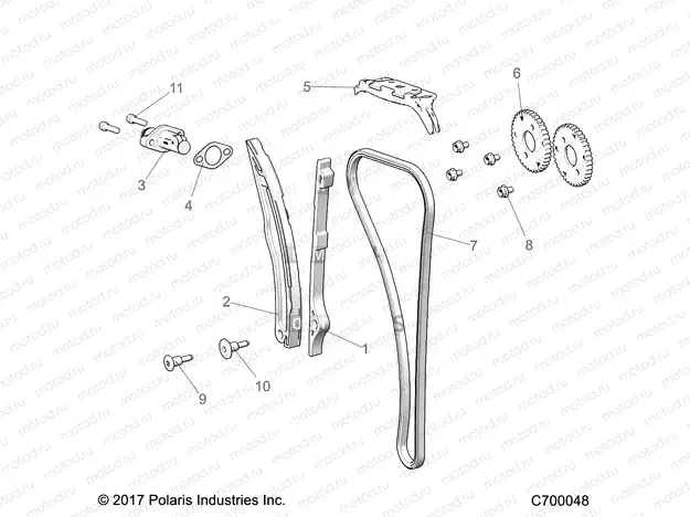 ENGINE | ENGINE, CAM CHAIN AND TENSIONER - G21G4E99NW (C700048)