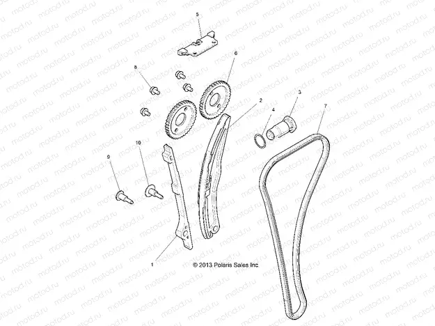 ENGINE | ENGINE, CAM CHAIN AND TENSIONER - R16RGE99A7/AE/AV (49RGRCAM14RZR1000)